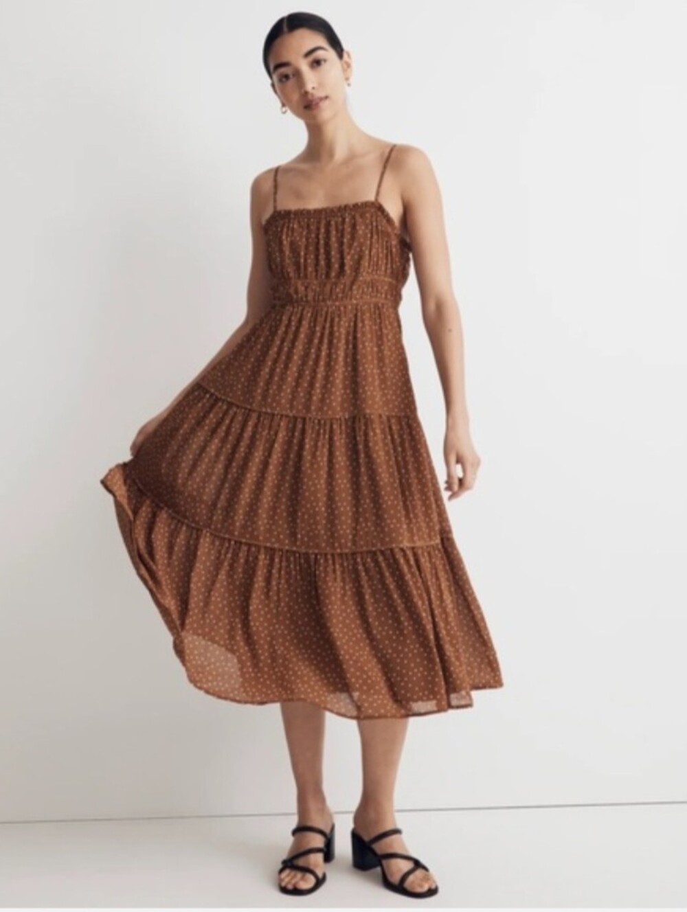 Sophia tiered Midi Dress